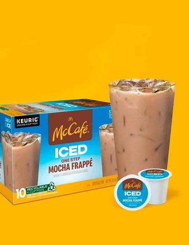 McCafe ICED One Step Mocha Frappe cápsulas keurig  10 unidades