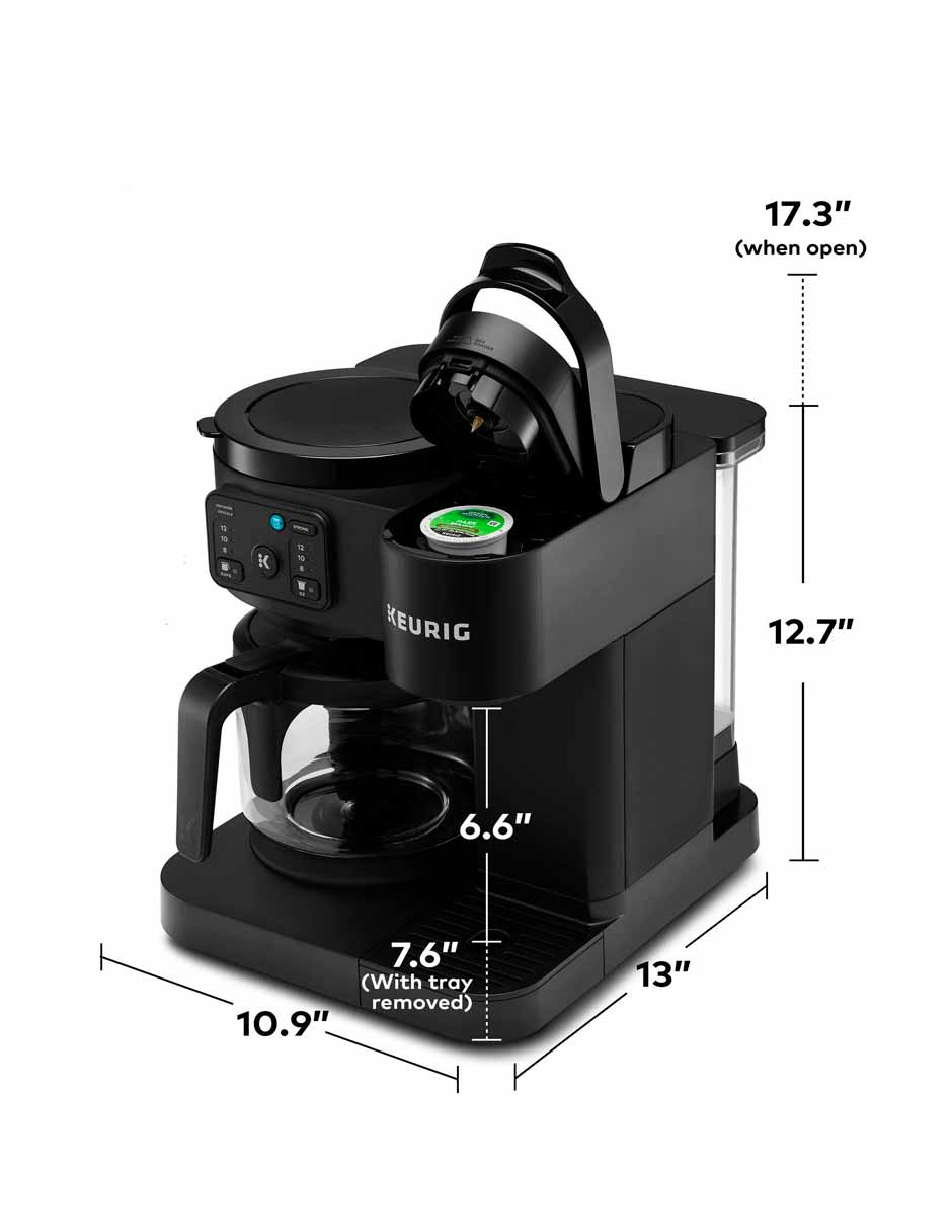 Keurig K-Duo Essentials Cafetera y jarra monodosis para café frío y caliente, color negro