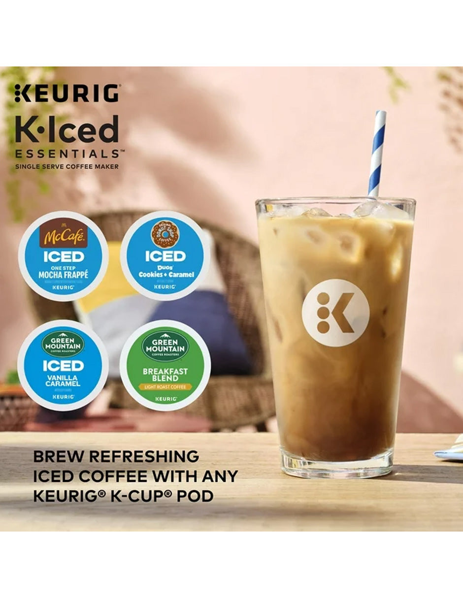 Keurig K-Iced Essentials Cafetera múltiple  caliente y helada de cápsulas K-Cup, color gris