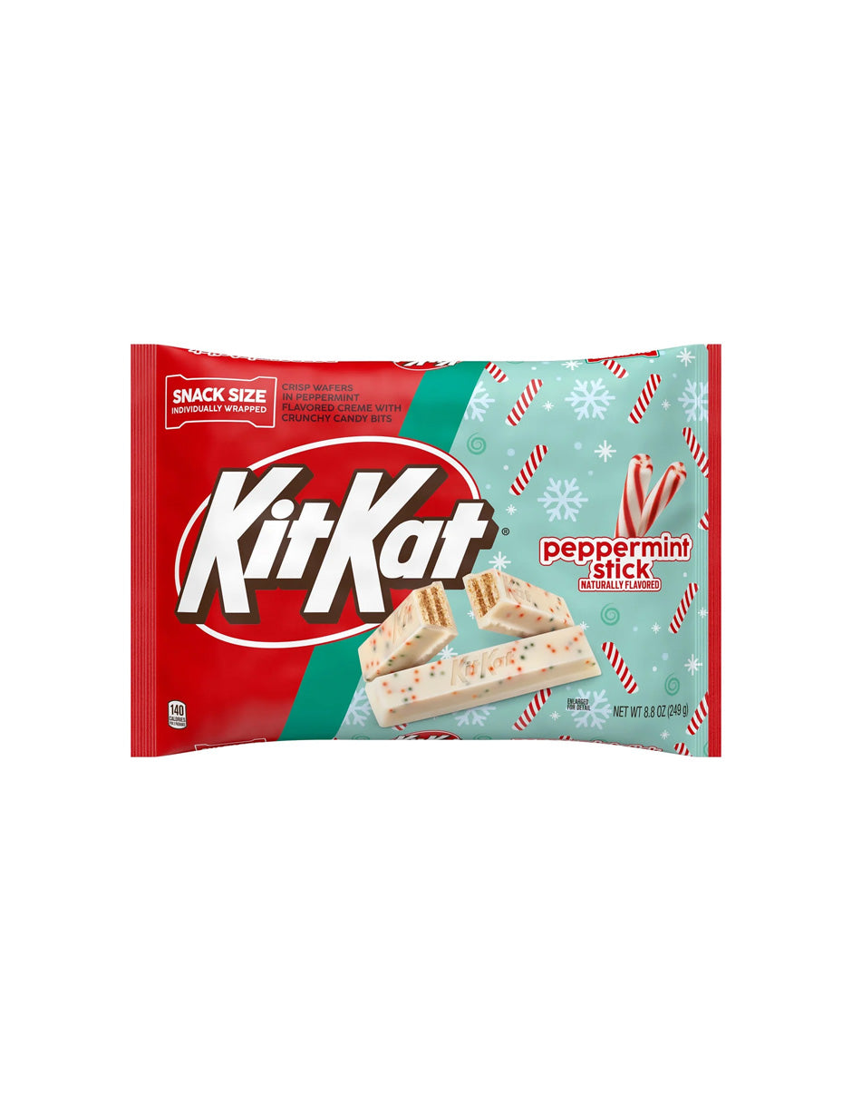 Kit Kat navideño sabor menta tamaño snack 249gr