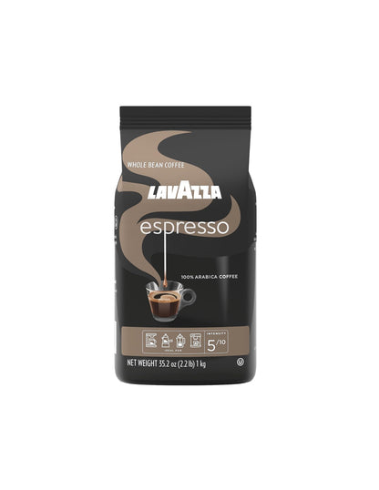 Lavazza Espresso Café en Grano 100% Arábica Tostado Medio 1kg