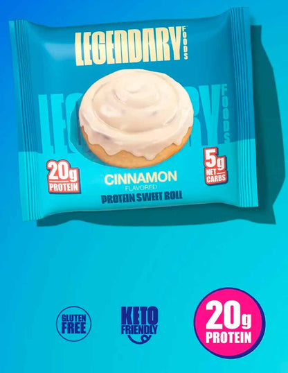 Legendary Foods roles de canela proteico sin gluten y apto para cetogénicos 268gr