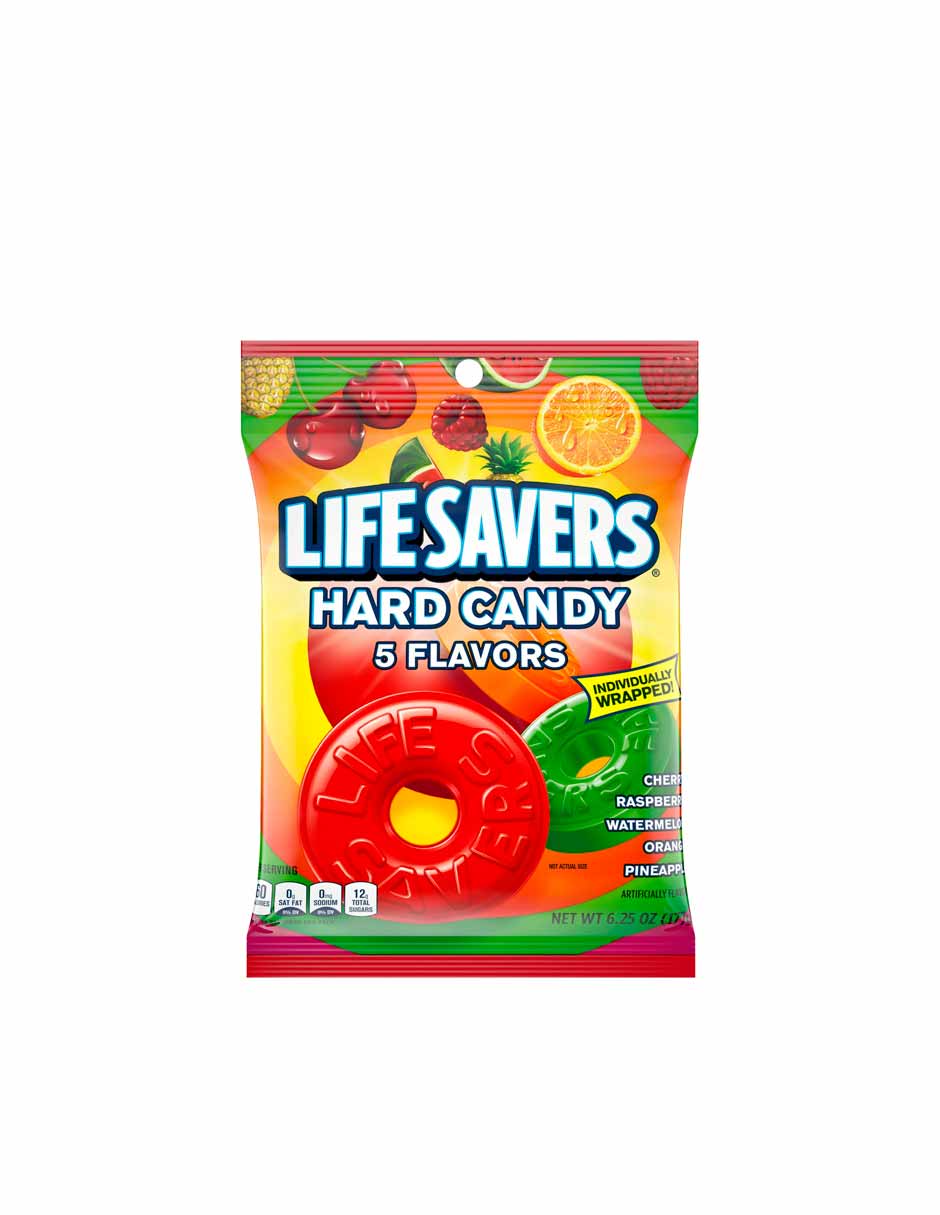 Life Savers caramelos sólidos 5 sabores 177gr