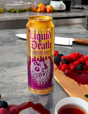 Liquid Death Té helado Slaughter Berry Latas tamaño King 8 pack