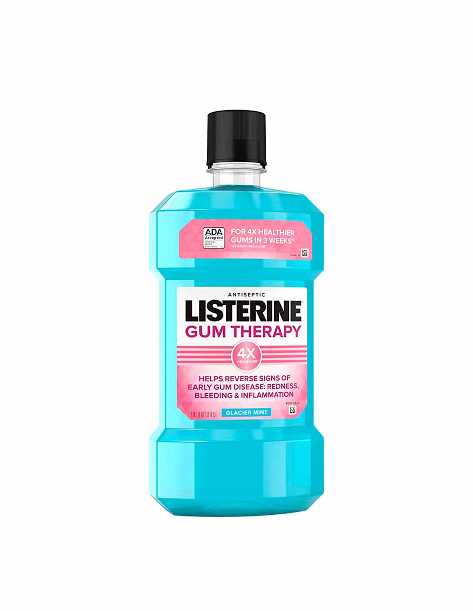 Listerine Gum Therapy enjuague bucal antigingivitis, menta glaciar 1 litro