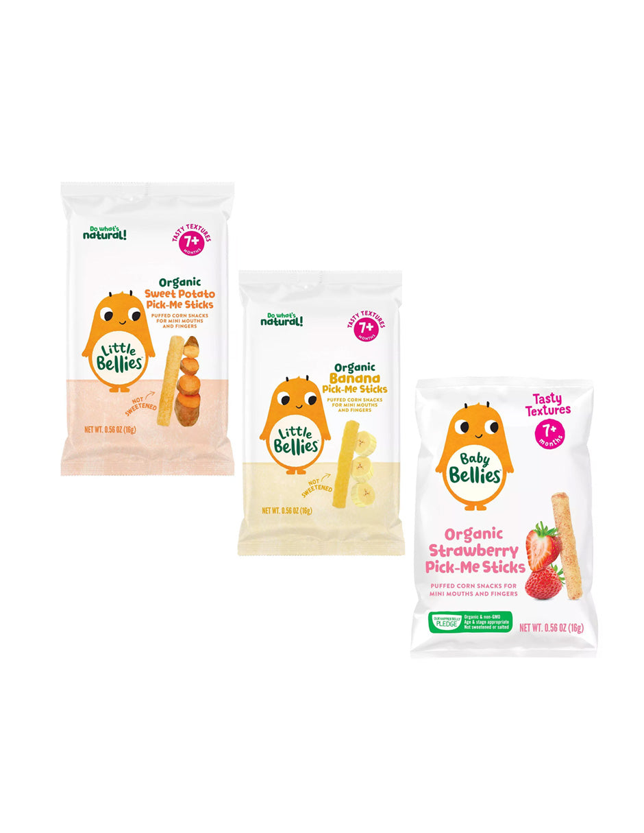 Snacks Orgánicos en palitos Little Bellies para bebés a partir de 7 meses 16gr