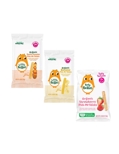Snacks Orgánicos en palitos Little Bellies para bebés a partir de 7 meses 16gr