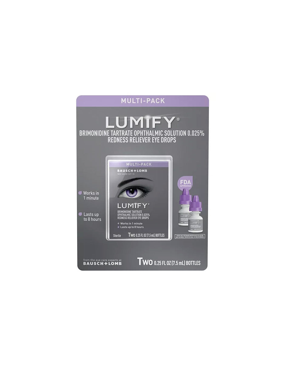 Gotas para ojos Lumify reduce el enrojecimiento 7.5ml, 2 pack