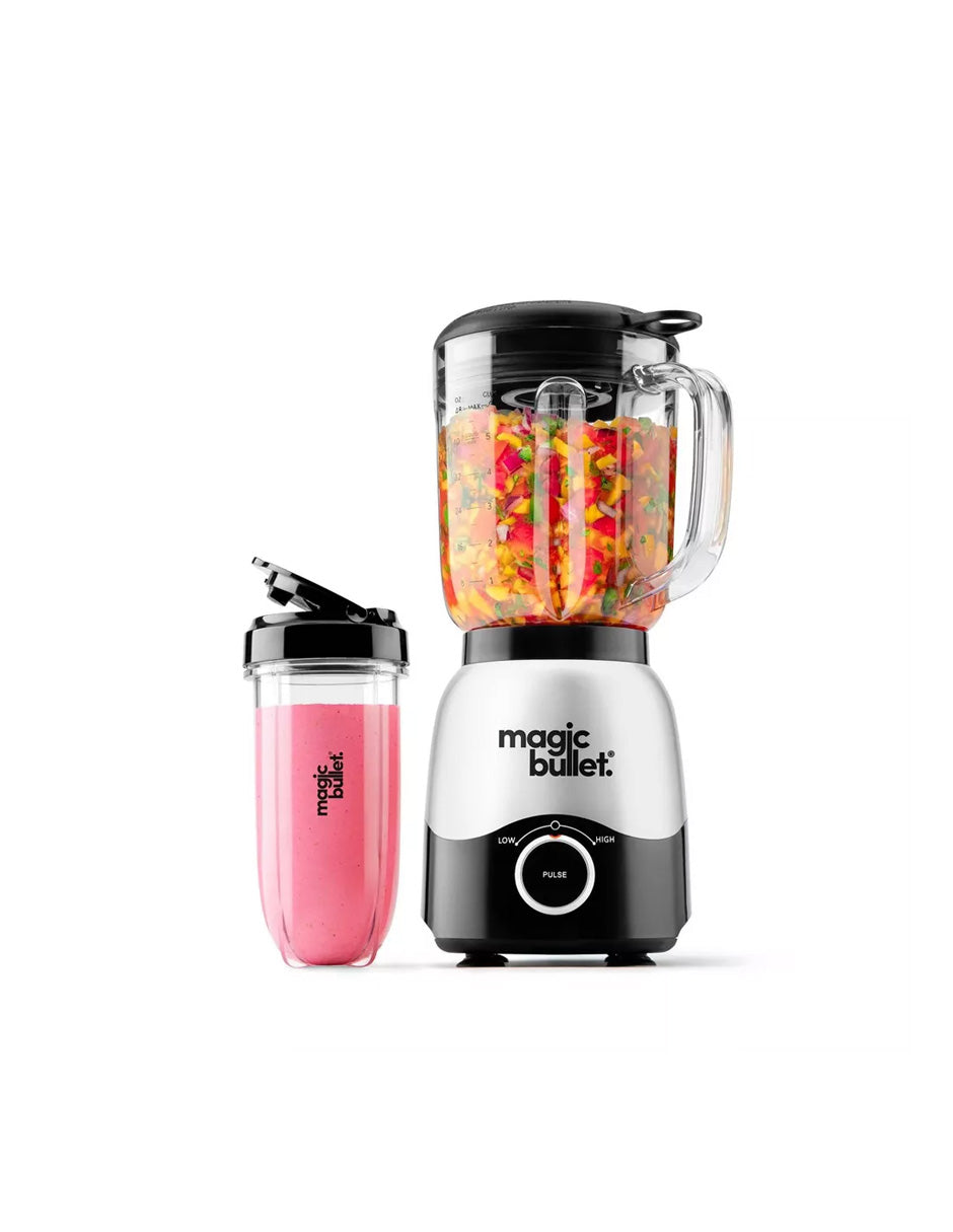 Magic Bullet Licuadora de 2 velocidades, color plateado