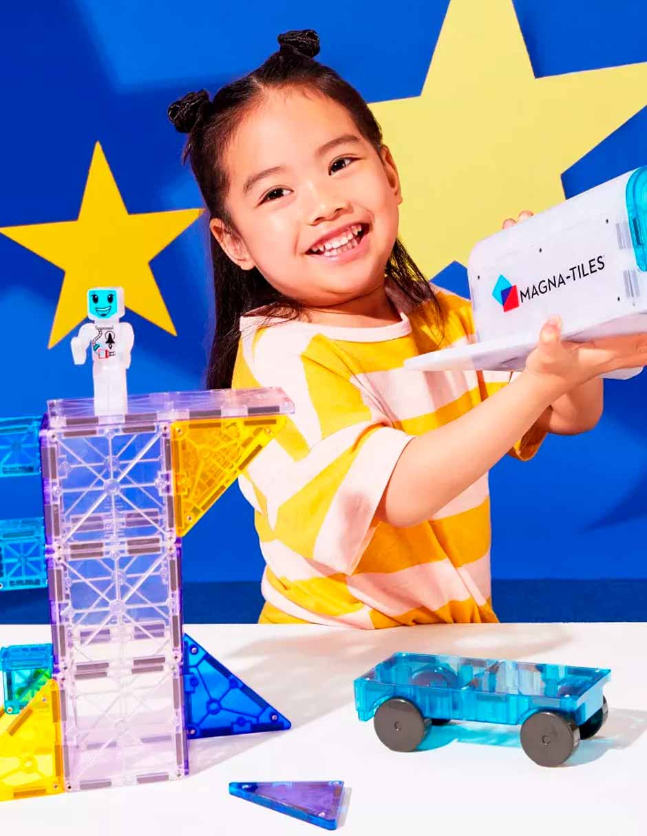 MAGNA-TILES Space: juegos de construcción magnéticos para niños 32 piezas