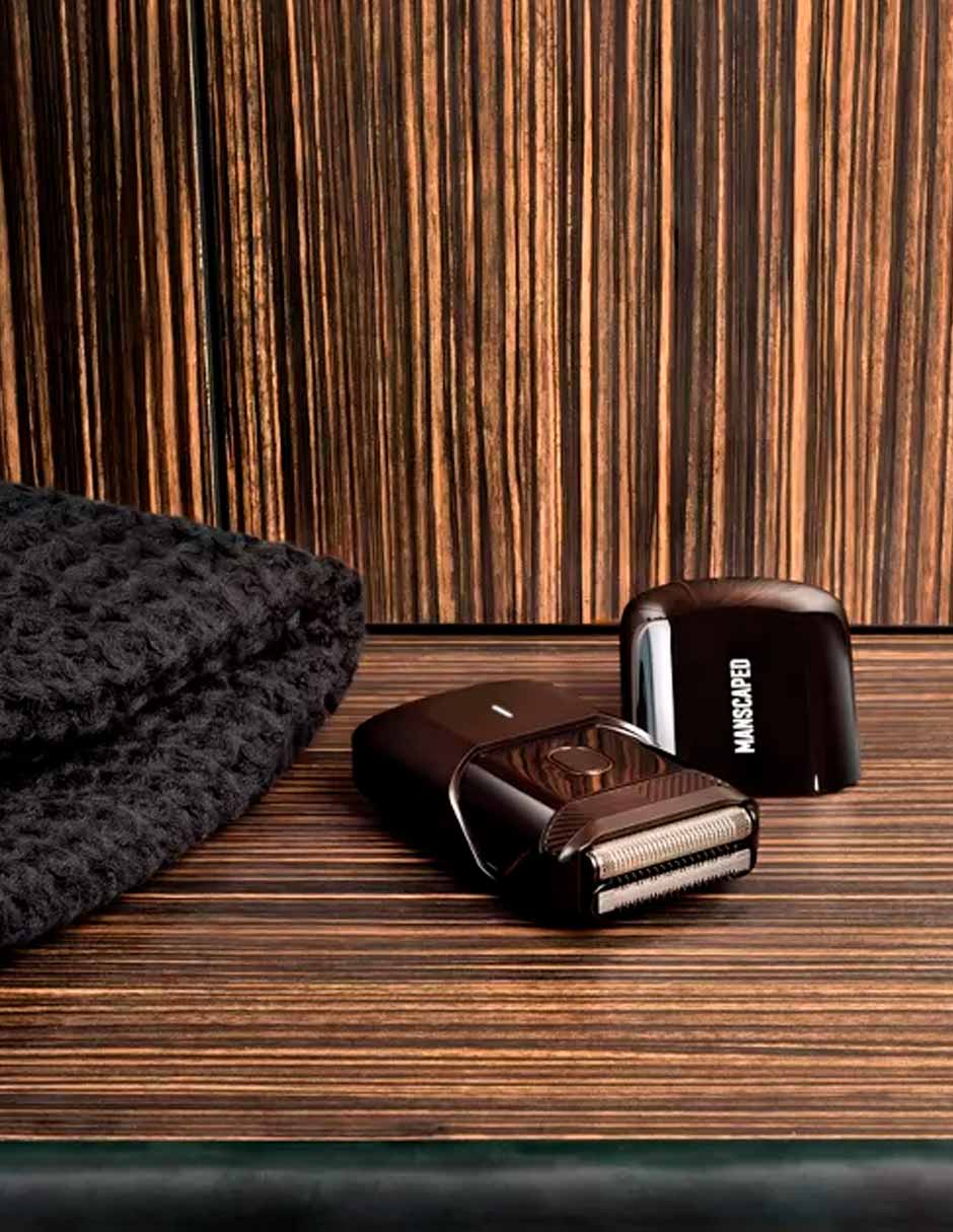 Manscaped afeitadora eléctrica portátil para el vello facial de viaje para hombres