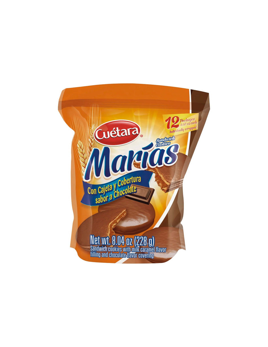 Cuétara Marías Galletas Sandwich Con Cajeta Con Cubierta De Chocolate 228gr