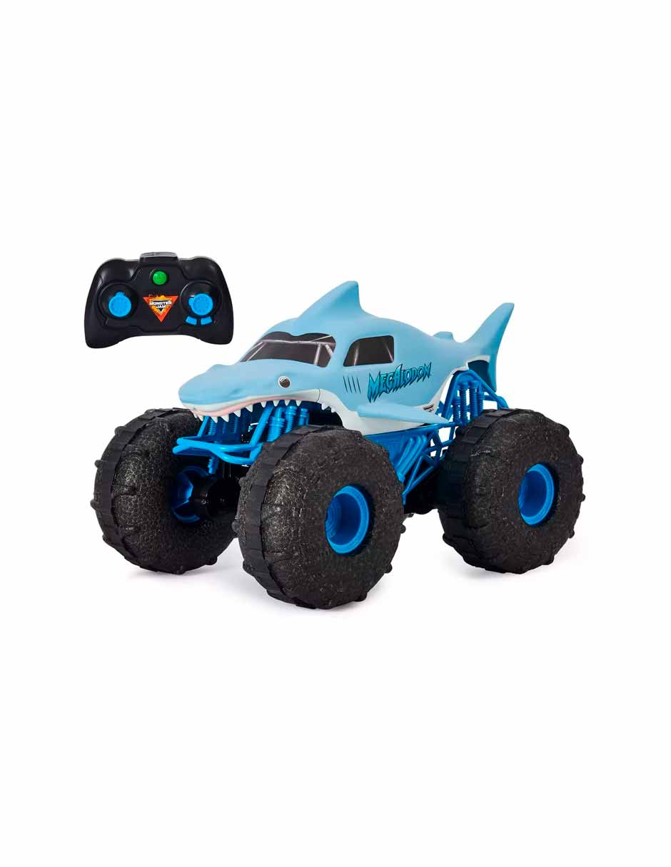 Monster Jam carro todoterreno a control remoto Megalodon Storm escala 1:15