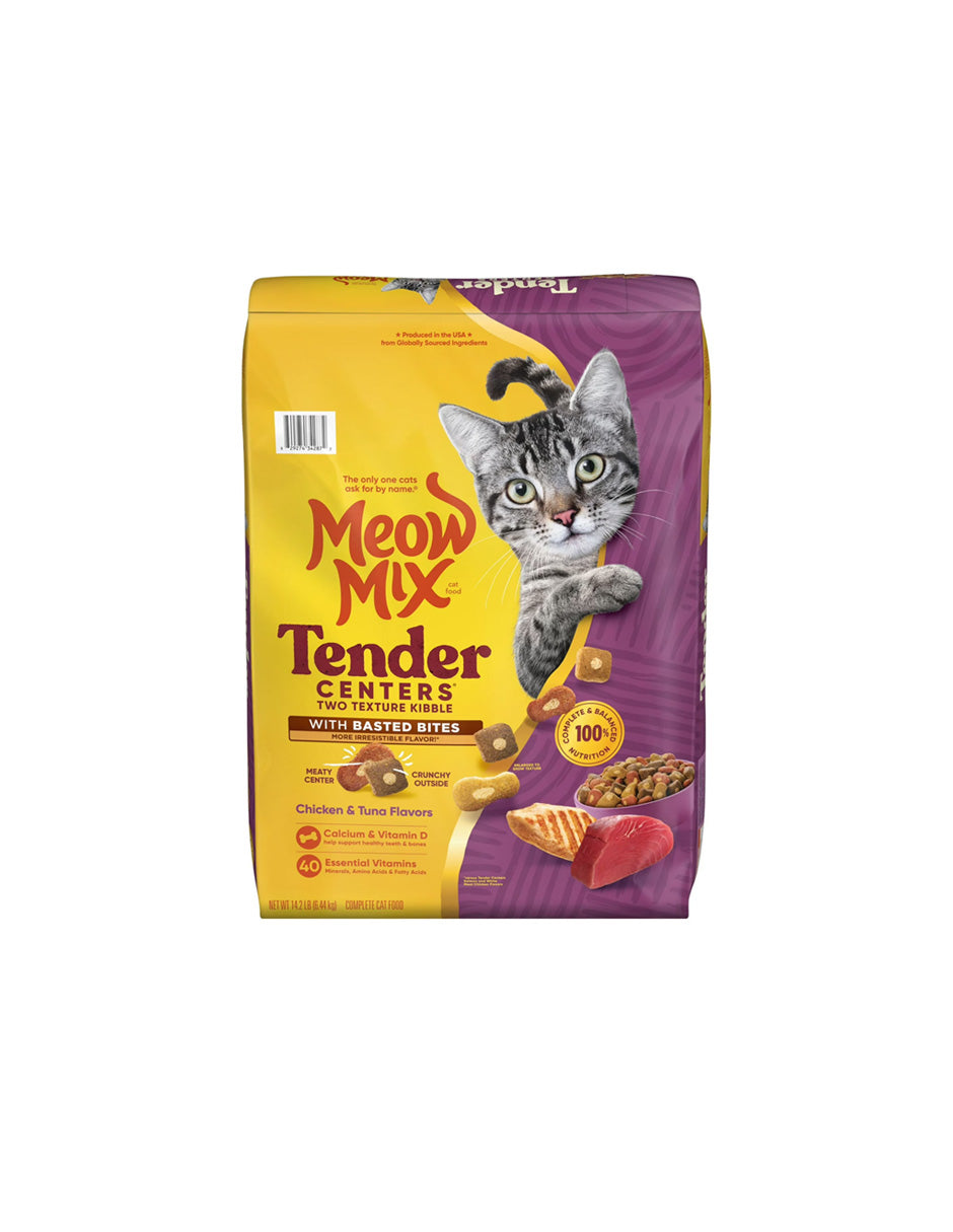 Alimento Seco para Gatos Meow Mix Tender Centers Pollo y Atún 6.44kg