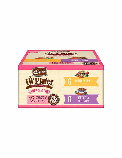 Merrick Lil' Plates Alimento húmedo para perros para razas pequeñas, 12 pack