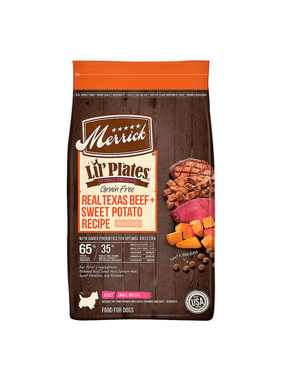 Alimento seco para perros Merrick razas pequeña con carne de res 9kg