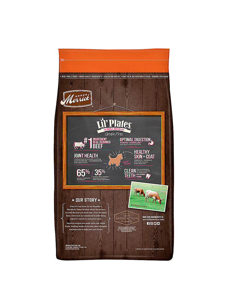 Alimento seco para perros Merrick razas pequeña con carne de res 9kg