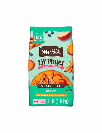 Merrick Lil' Plates Alimento seco para razas pequeñas Senior sabor pollo (variedad)