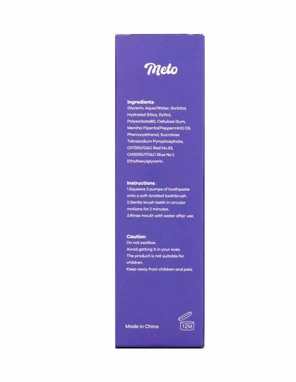 Meto Pasta de dientes púrpura para blanqueamiento dental 30ml