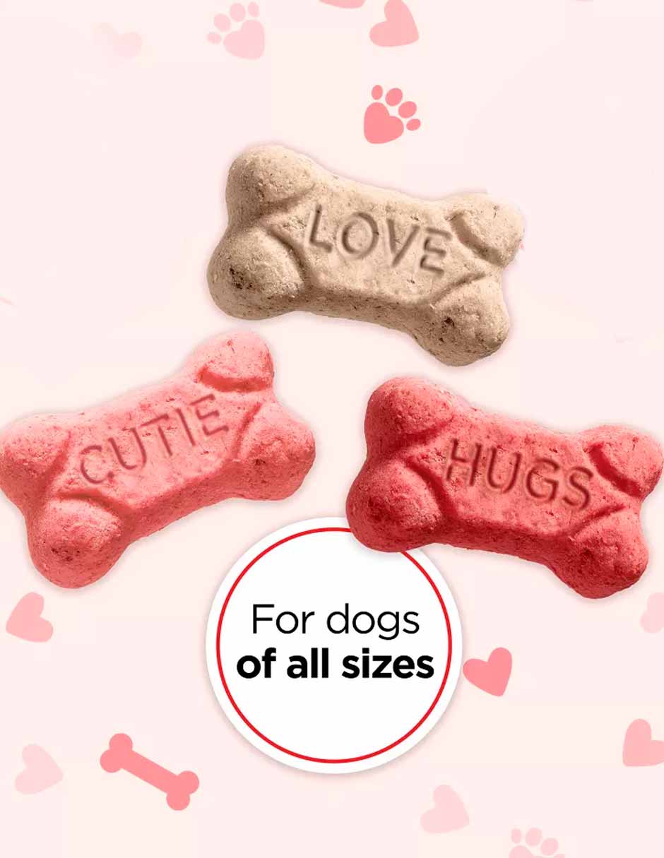 Milk-Bone Snacks para perros sabor a pollo, tocino y carne de res San Valentín 709gr