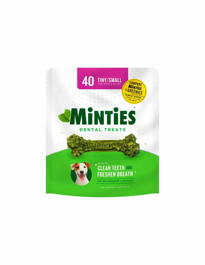 Minties masticables dentales para perros pequeños 40 pzas