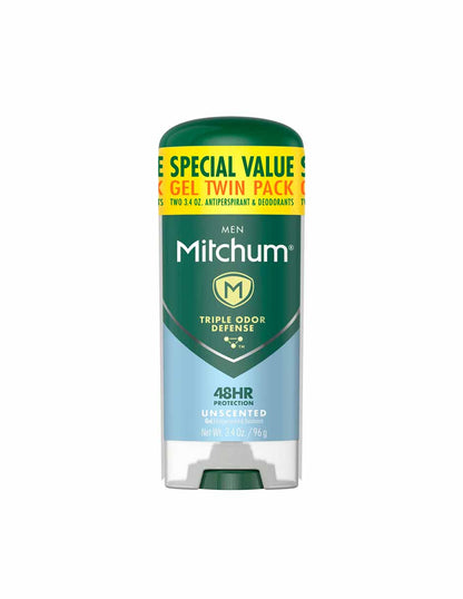 Mitchum Men Desodorante antitranspirante en barra, 48 horas de protección 2 PACK