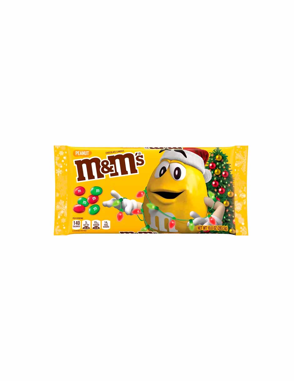 M&M's chocolates con cacahuate edición navideña 283gr