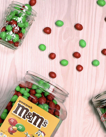M&M’s navideños chocolate con cacahuate rojo y verde 1.75 kg