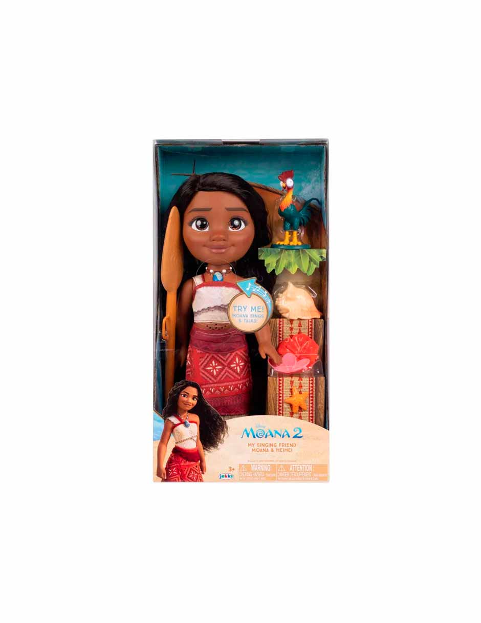 Muñeca Moana 2 Mi amiga cantante con Heihei Disney Idioma Inglés