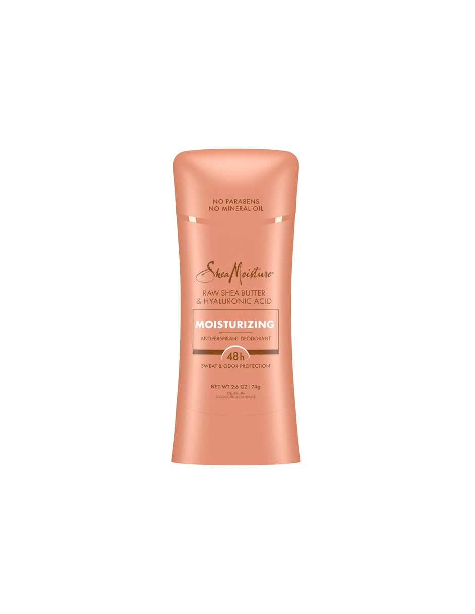 Desodorante antitranspirante en barra SheaMoisture Moisturizing Women's con manteca de karité y ácido hialurónico, 74gr