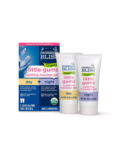 Gel Orgánico para Masaje de Encías Día y Noche Mommy’s Bliss para bebés desde 2 Meses