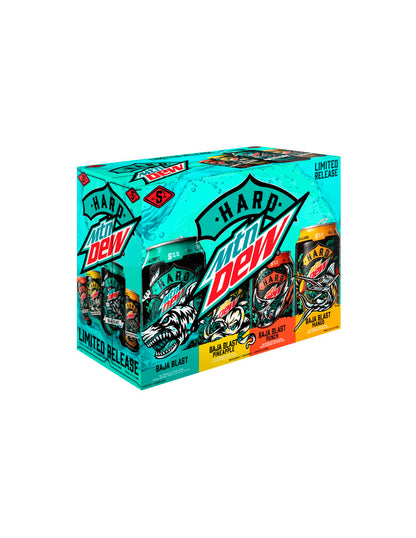 Bebida Mountain Dew Hard Baja blast Paquete de 12 Latas