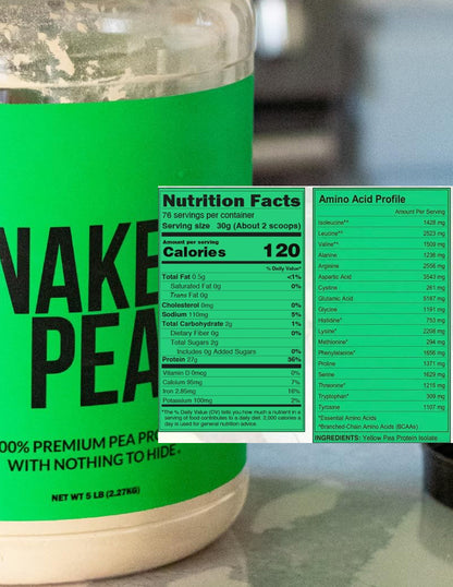 Proteína de Chícharo Aislada Naked Sin Sabor 2.27kg
