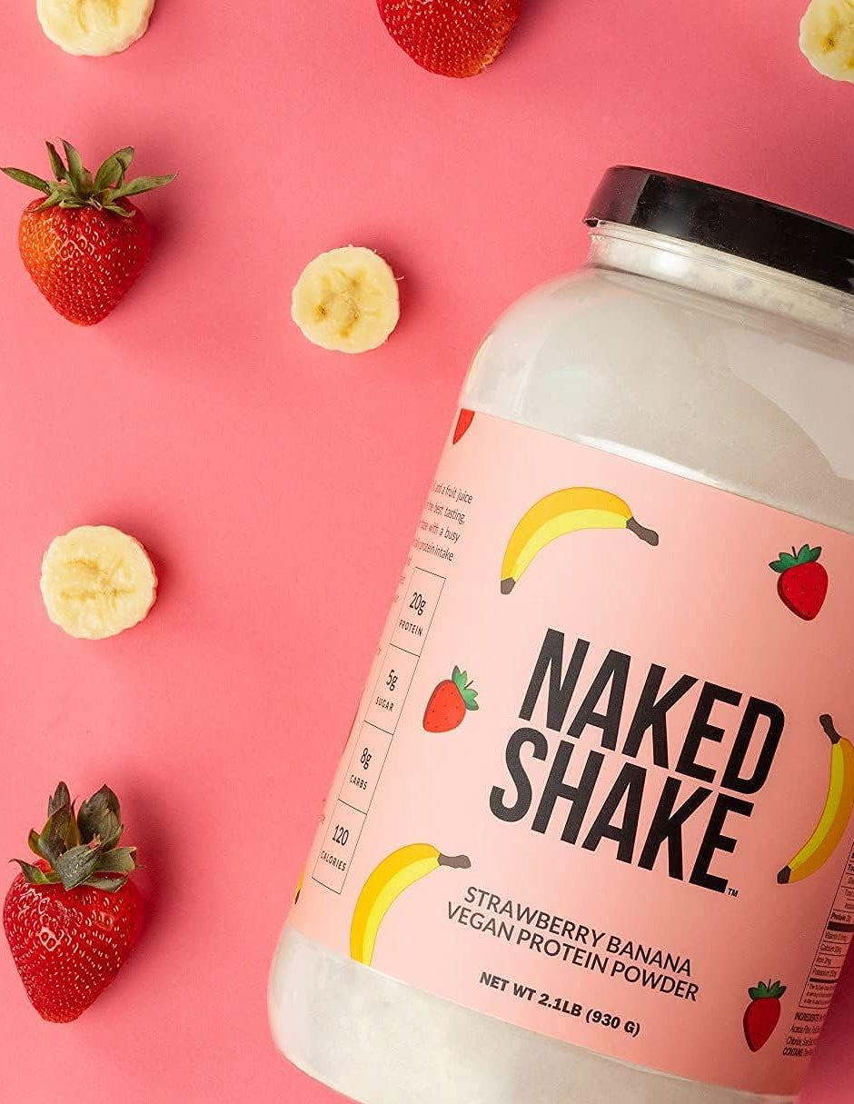 Proteína NAKED Shake Vegana Fresa Plátano con MCT 30 Porciones 930 g
