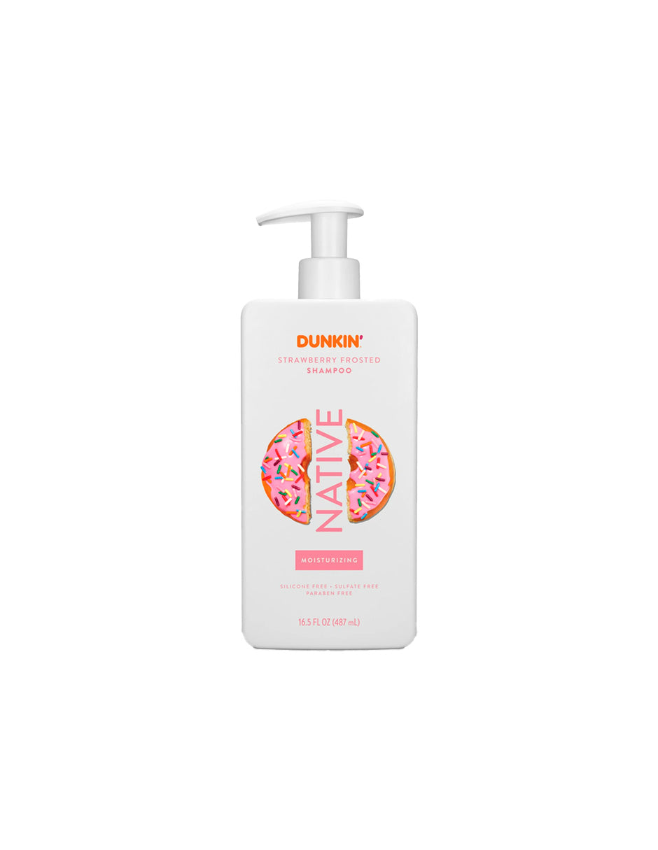 Native x Dunkin shampoo y acondicionador humectante Aroma Glaseado de Fresa 487ml