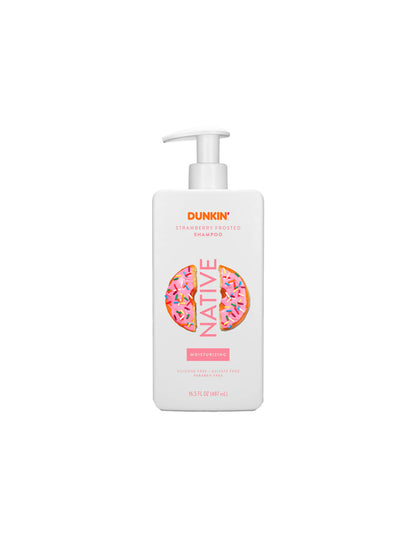 Native x Dunkin shampoo y acondicionador humectante Aroma Glaseado de Fresa 487ml