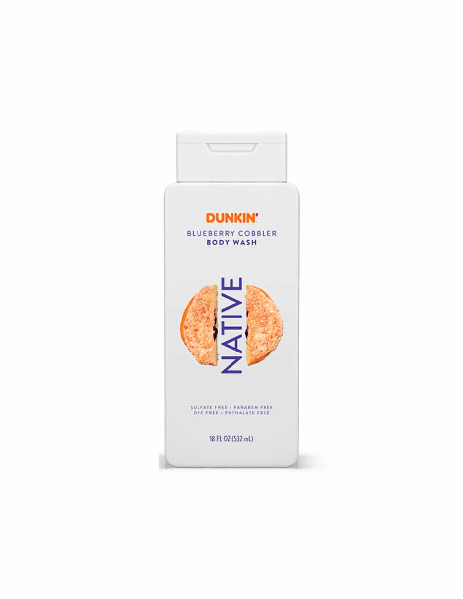 Native x Dunkin' Set shampoo y acondicionador, gel de baño y desodorante Blueberry Cobbler