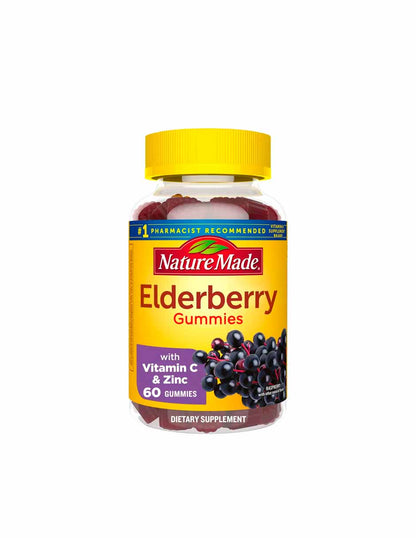 Nature Made Elderberry con vitamina C gomitas, 60 unidades