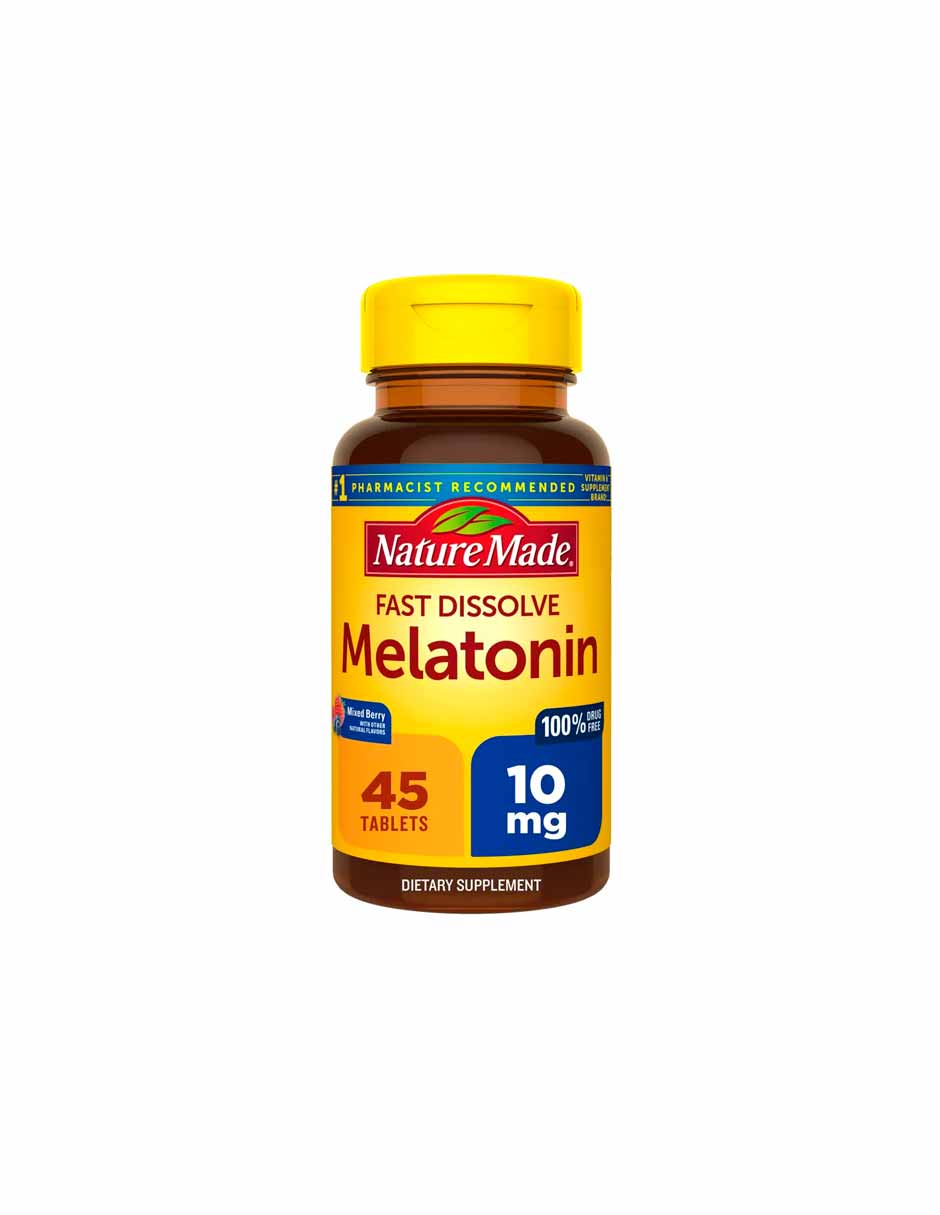 Nature Made melatonina de disolución rápida 10mg, 45 unidades