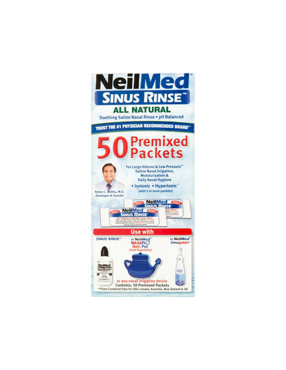 NeilMed sobres para Sinus Rinse solución 10 mg, 50 unidades