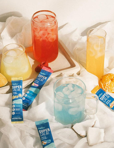 Mezcla de bebida en polvo Nello SuperCalm sabores variados relajante 20 sobres