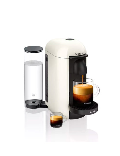 Cafetera monodosis y máquina de café espresso Nespresso VertuoPlus de Breville, color blanco