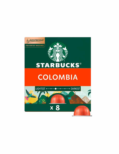 Starbucks Colombia cápsulas Nespresso Vertuo 8 cápsulas