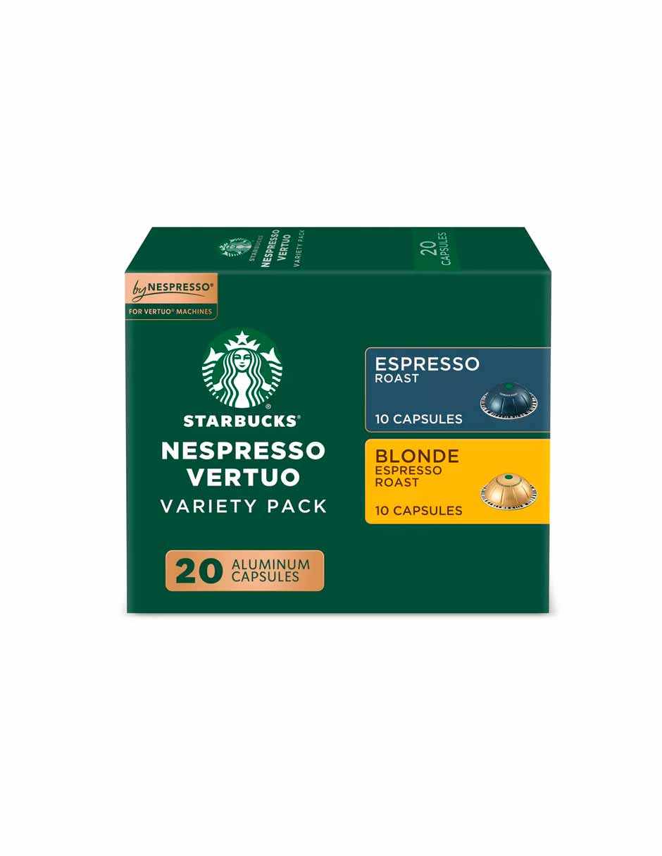 Starbucks Nespresso Vertuo paquete doble de café espresso 20 cápsulas