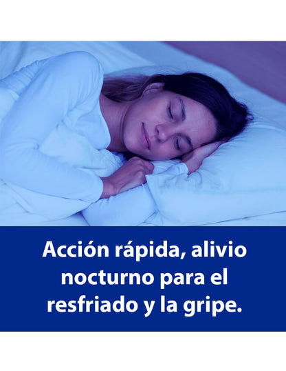 Vicks NyQuil Liquicaps, medicamento nocturno para el resfriado, la tos y la gripe, 24 unidades