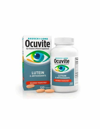 Ocuvite Tabletas vitaminas y minerales con luteína,120 unidades