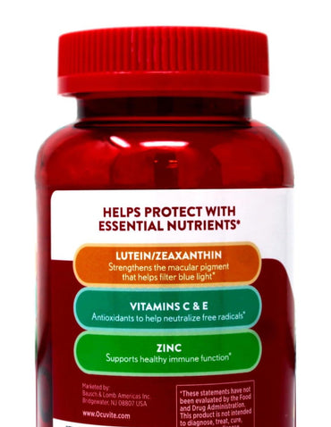 Ocuvite Gomitas para Salud Ocular con Luteína y Zinc 60 gomitas