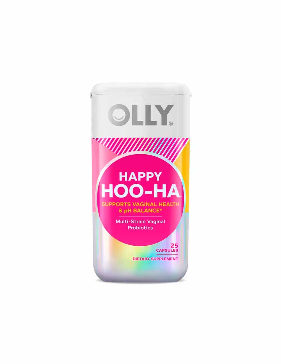 OLLY Happy Hoo-Ha, probiótico para mujeres, salud vaginal, 25 unidades