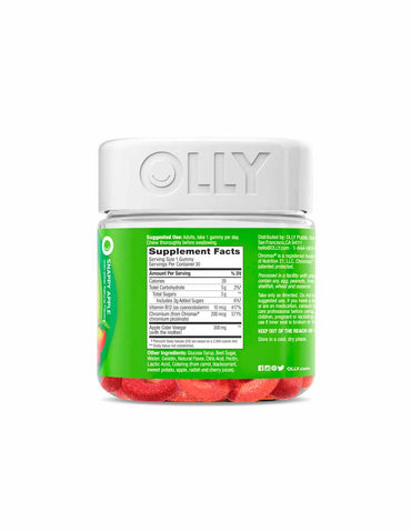OLLY Metabolism suplemento de vinagre de sidra de manzana, 30 gomitas