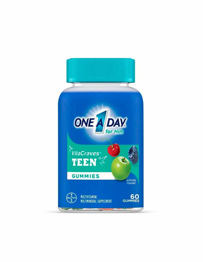 One A Day Gomitas multivitamínicas para adolescentes hombres, 60 unidades